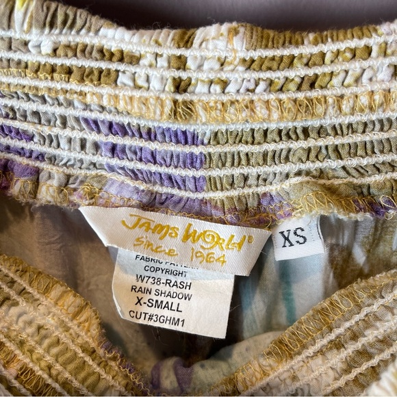 Jams World Rain Shadow Floral Print Flowy Pants XS - Picture 12 of 13